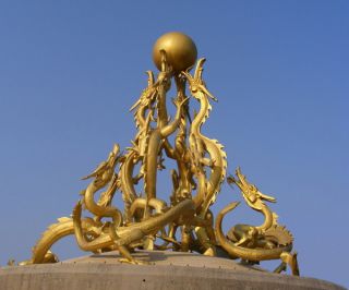 鑄造雕塑工廠九龍戲珠城市廣場動物景觀