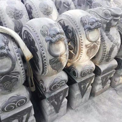 石雕抱鼓，古建門口吉祥裝飾構(gòu)件