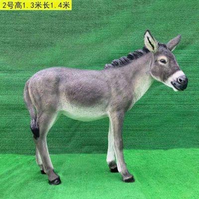 毛驢，玻璃鋼仿真動物雕塑