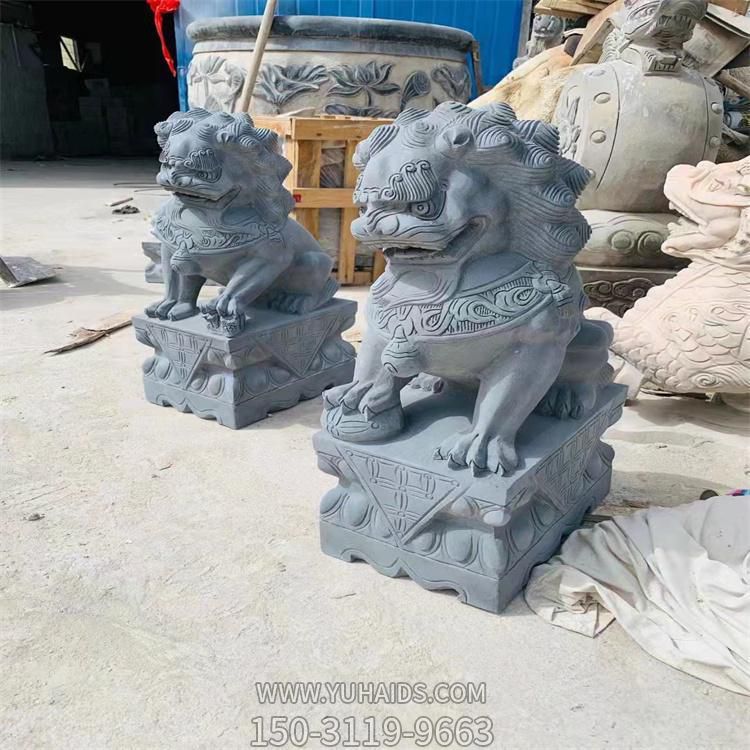 庭院門(mén)口別墅小區(qū)青石石雕鎮(zhèn)宅招財(cái)獅子雕塑