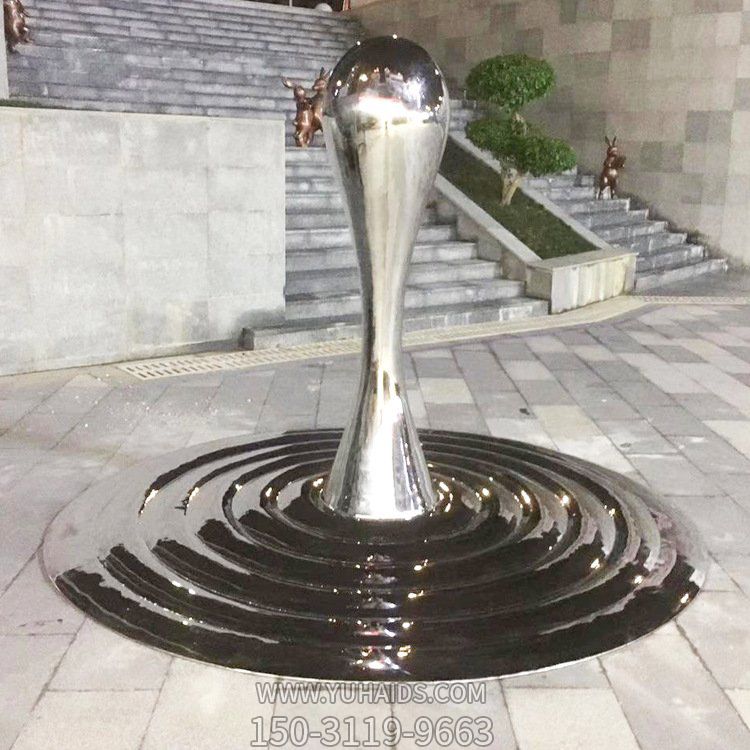 戶(hù)外公園噴泉水景水波紋圓盤(pán)水滴雕塑